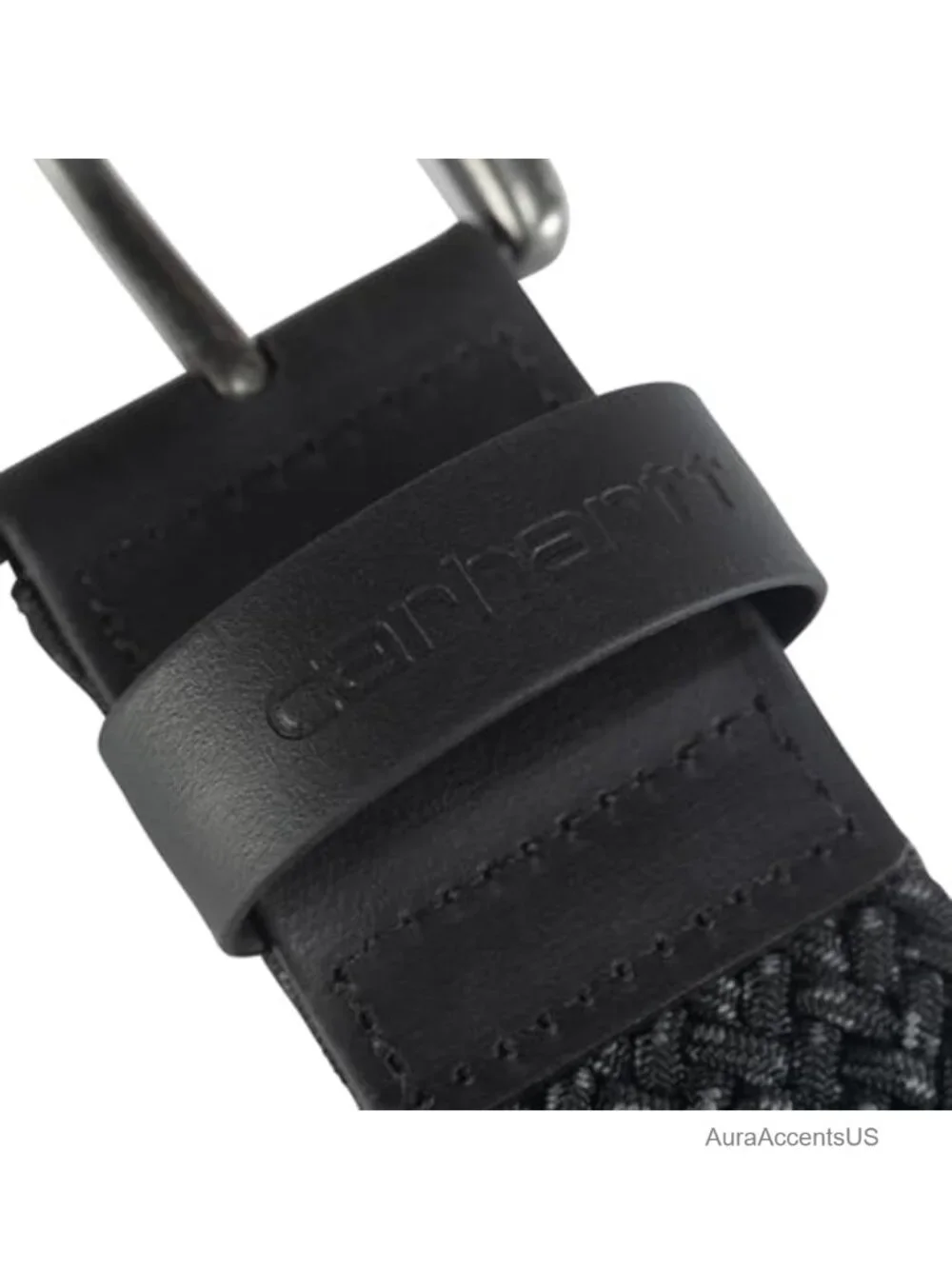 Men's Nylon Webbing Belt - Ratchet Roller Buckle, Braided Stretch, Workwear